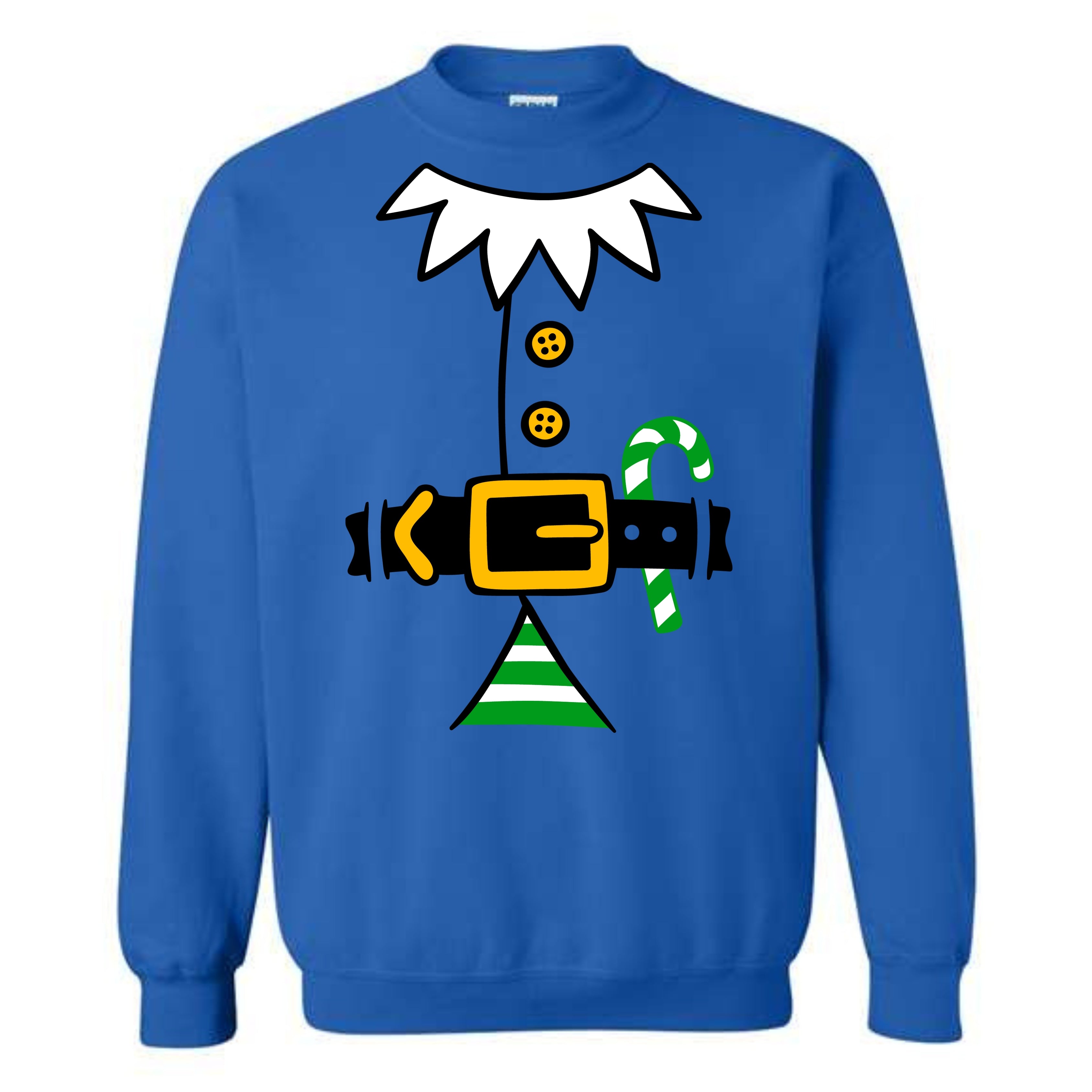 Christmas Green Elf Suit Costume Crewneck Sweatshirt