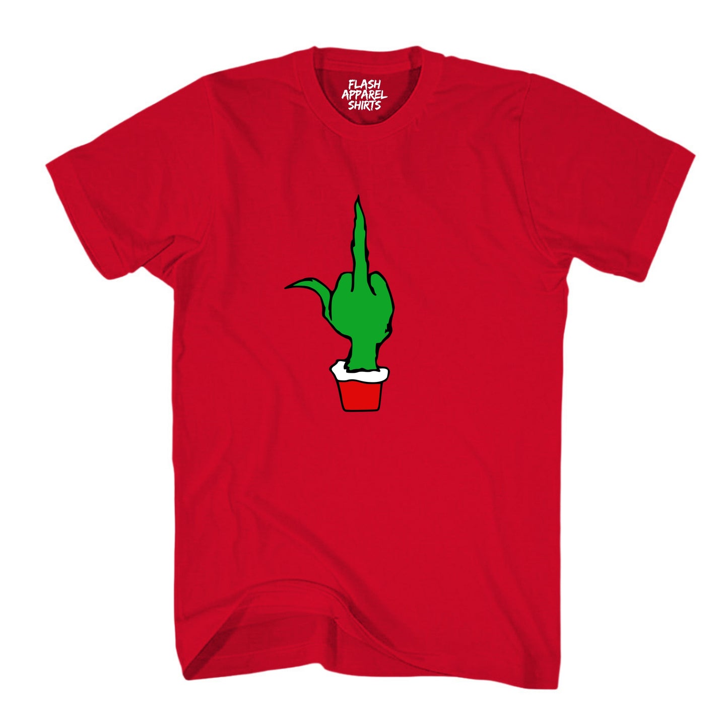 Funny Elf Shirt Green Finger Holiday Style Family Christmas Tee Costume T-Shirt