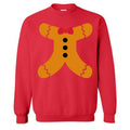 Merry Christmas Gingerbread Man Body Costume Crewneck Sweatshirt Unisex Sweater Holiday Spirit Novelty Party Size Small to 5XL