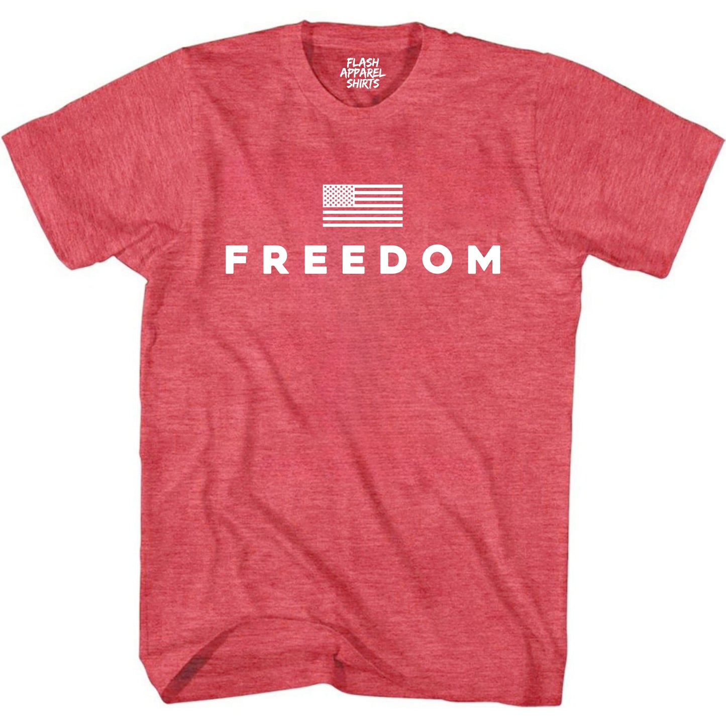 Freedom Shirt Freedom Text Flag T Shirt for Men & Women Patriotic Men's Tshirts Graphic Tee Unisex Adult Tee