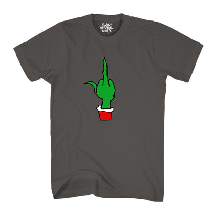 Funny Elf Shirt Green Finger Holiday Style Family Christmas Tee Costume T-Shirt