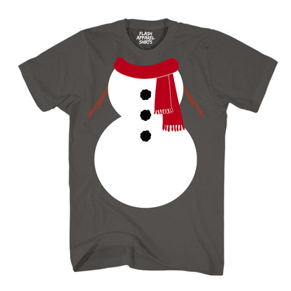 Christmas Snowman Shirt White Red Scarf Costume T-Shirt Snowman Costume Tee Suit Christmas Novelty Shirts Unisex