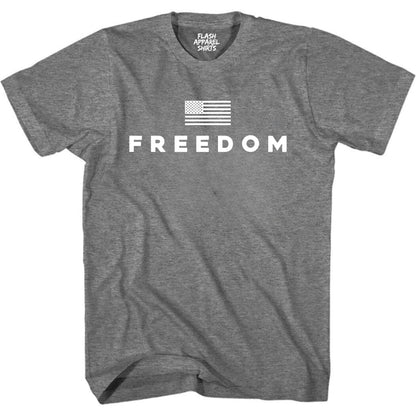 Freedom Shirt Freedom Text Flag T Shirt for Men & Women Patriotic Men's Tshirts Graphic Tee Unisex Adult Tee