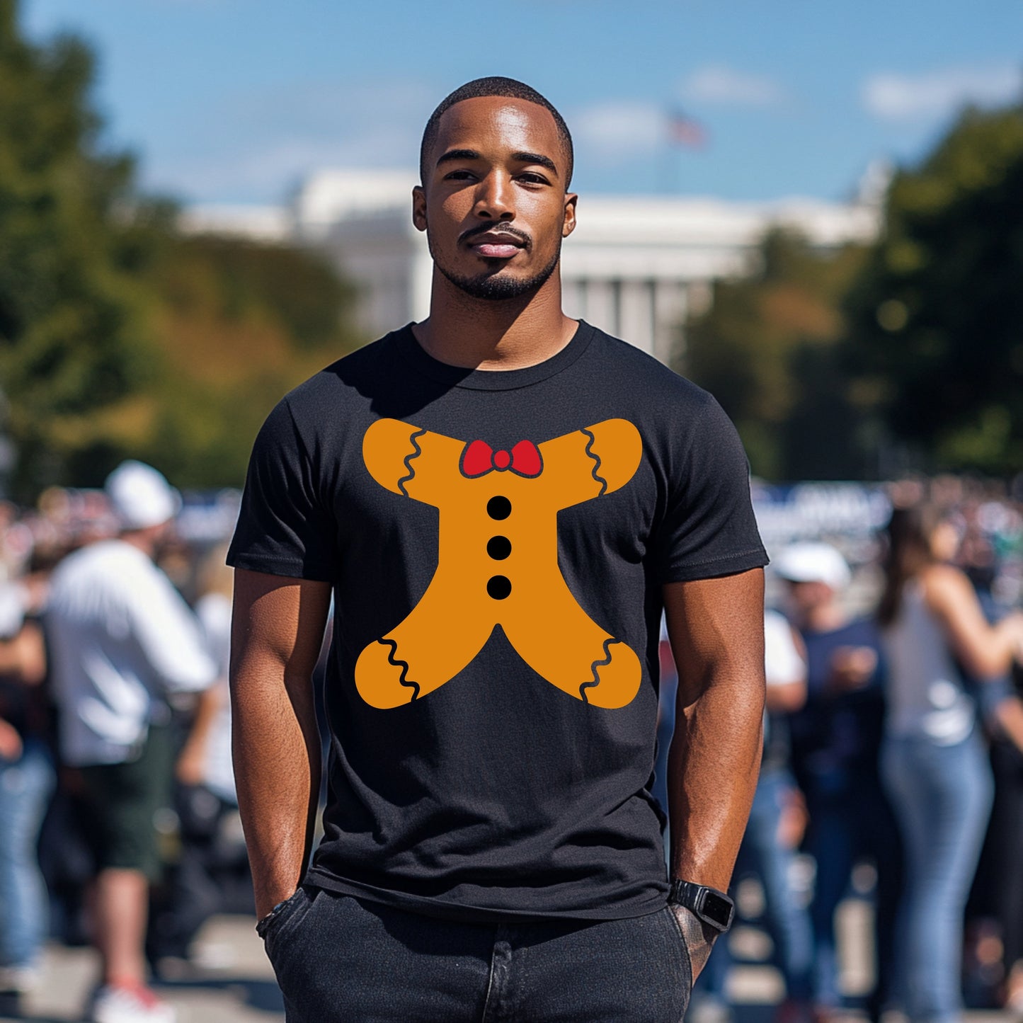 Christmas Gingerbread Man Body Holiday T-Shirt