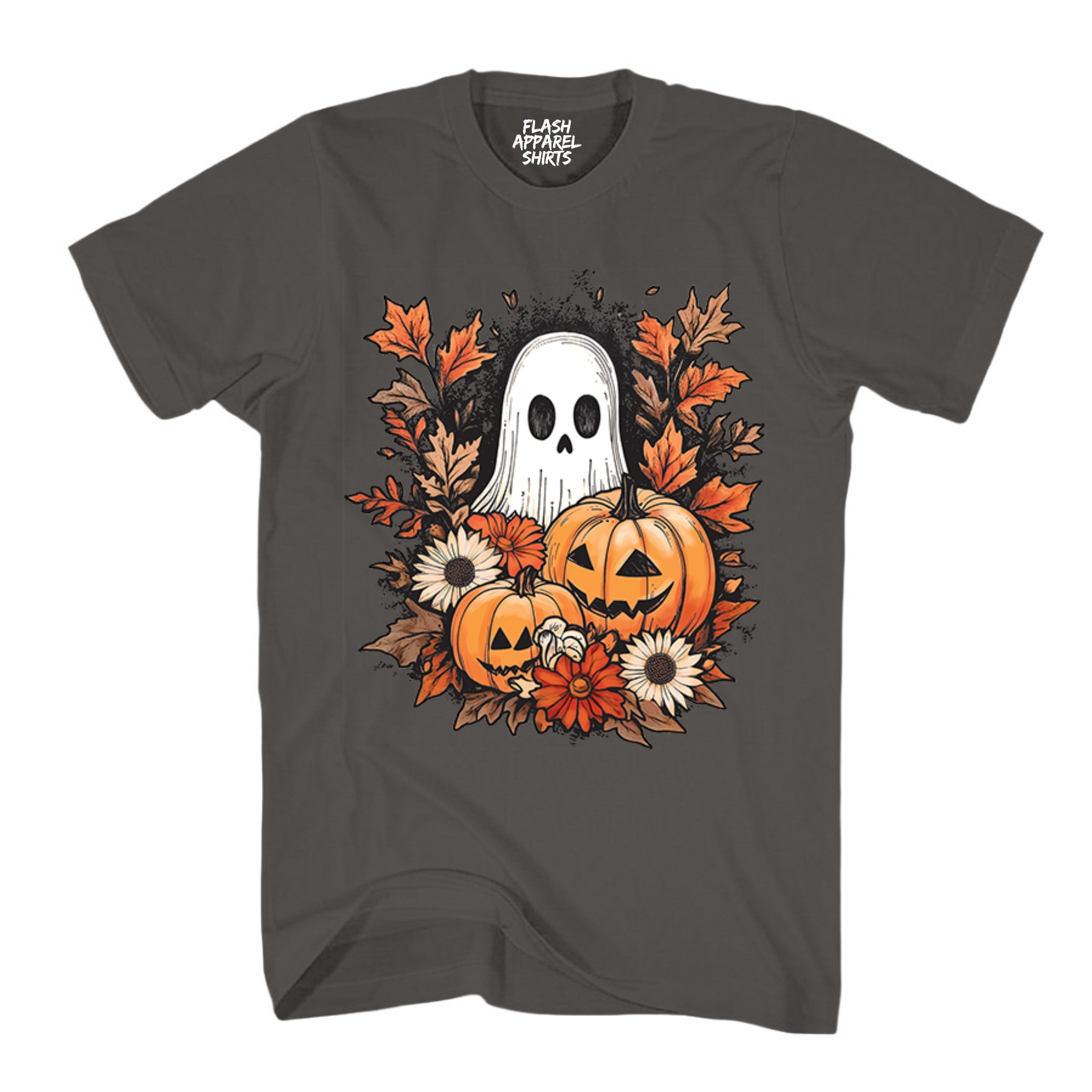 Halloween Pumpkin Spooky Ghost T-Shirt Jack O’Lantern Shirt Spooky Tee Dancing Retro Scary T-Shirt Novelty Gift T Shirt