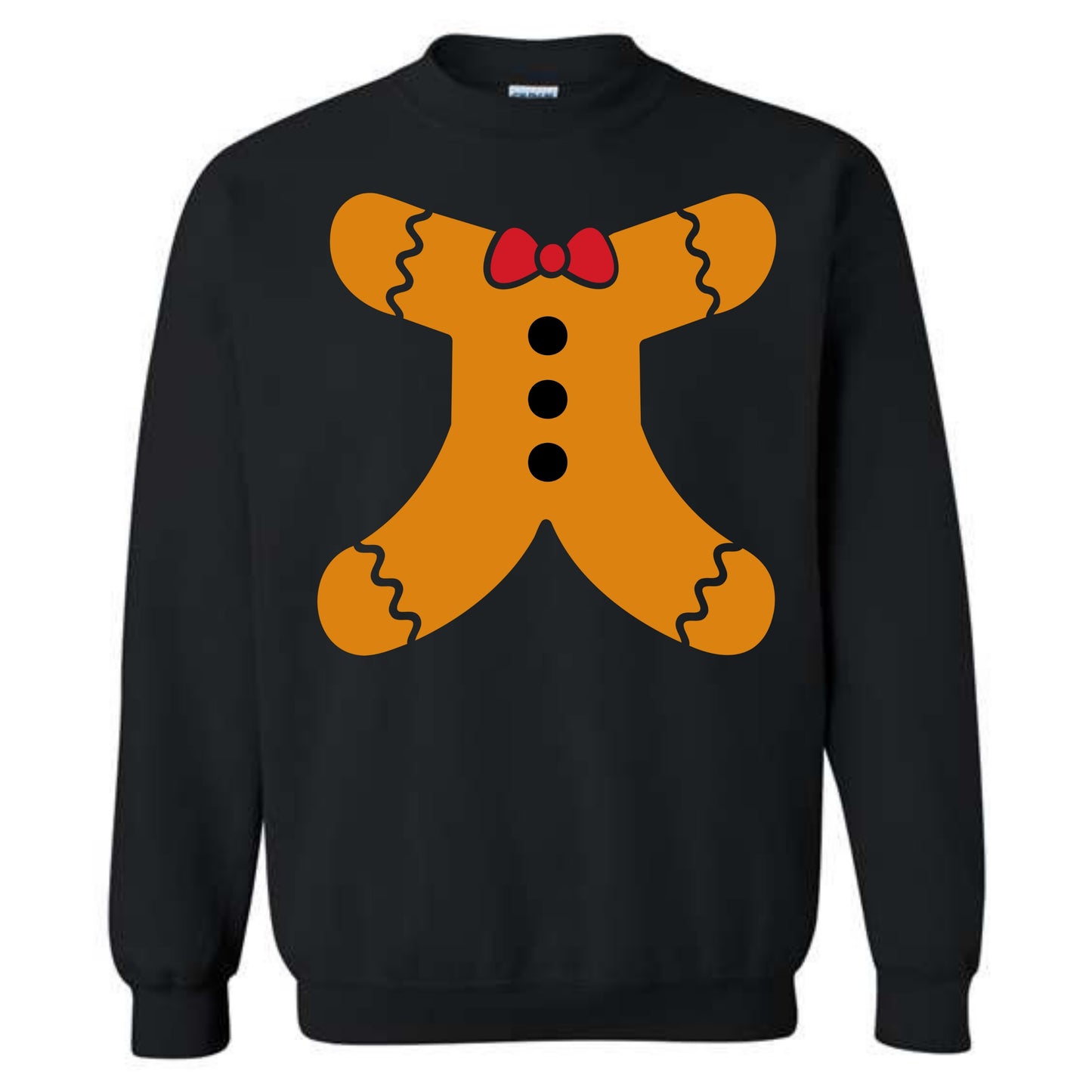 Merry Christmas Gingerbread Man Body Costume Crewneck Sweatshirt Unisex Sweater Holiday Spirit Novelty Party Size Small to 5XL