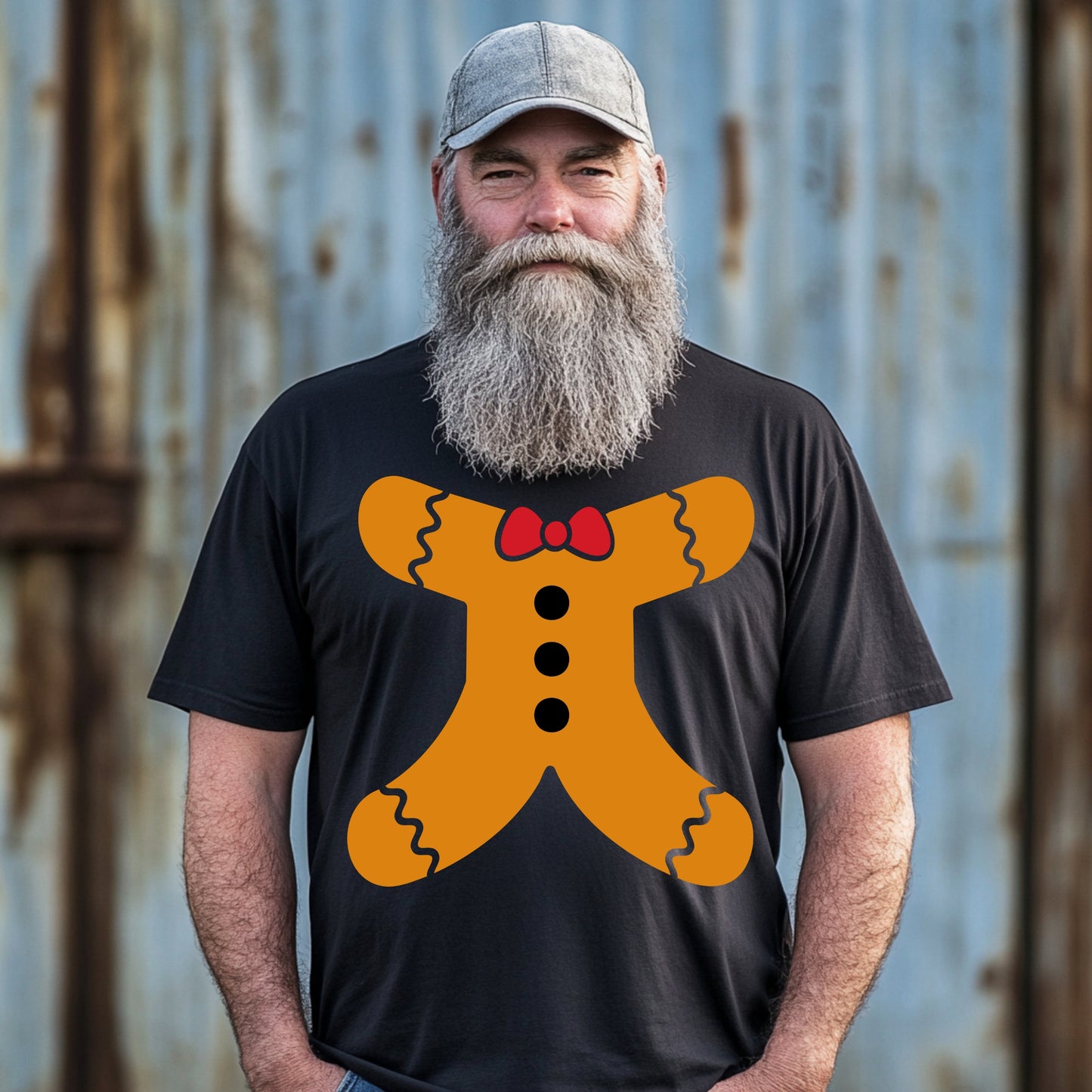 Christmas Gingerbread Man Body Holiday T-Shirt