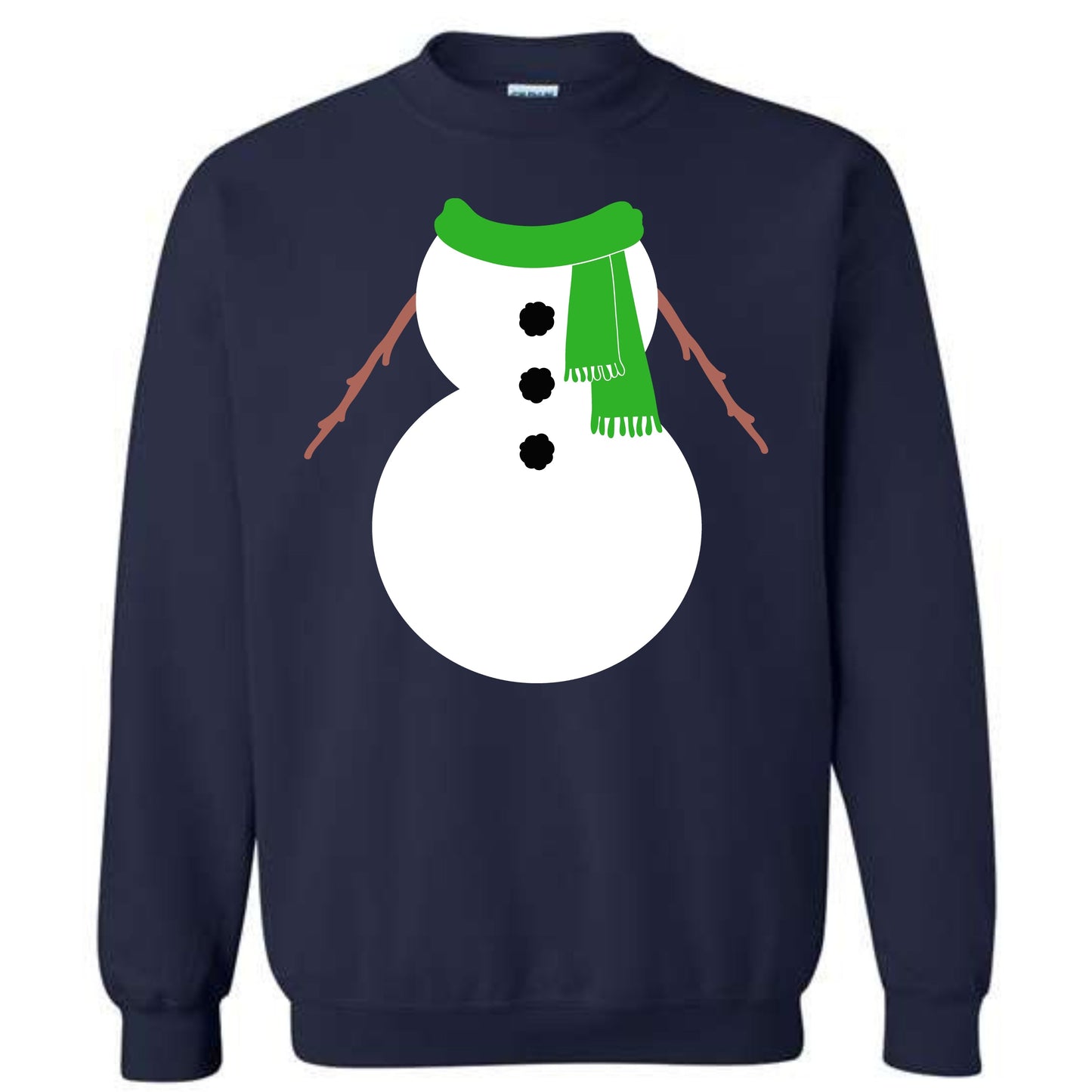 Christmas Green Snowman Suit Costume Crewneck Sweatshirt