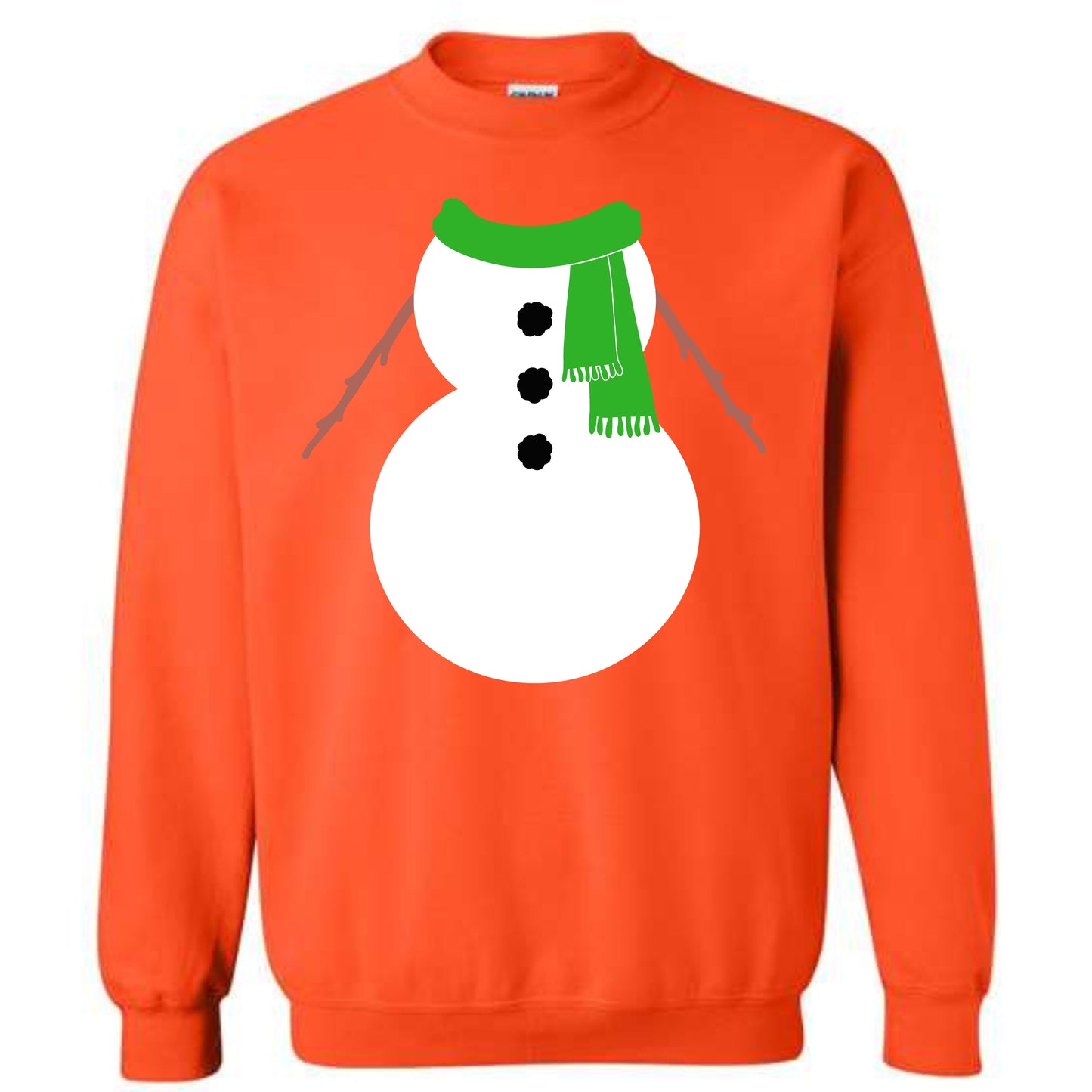 Christmas Green Snowman Suit Costume Crewneck Sweatshirt