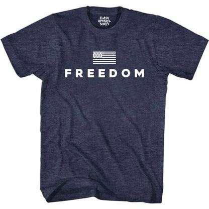 Freedom Shirt Freedom Text Flag T Shirt for Men & Women Patriotic Men's Tshirts Graphic Tee Unisex Adult Tee