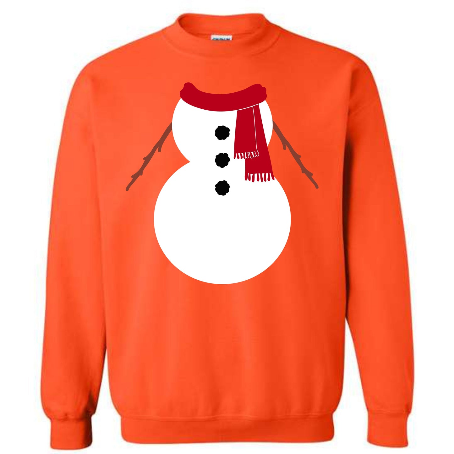 Christmas Red Snowman Suit Costume Crewneck Sweatshirt