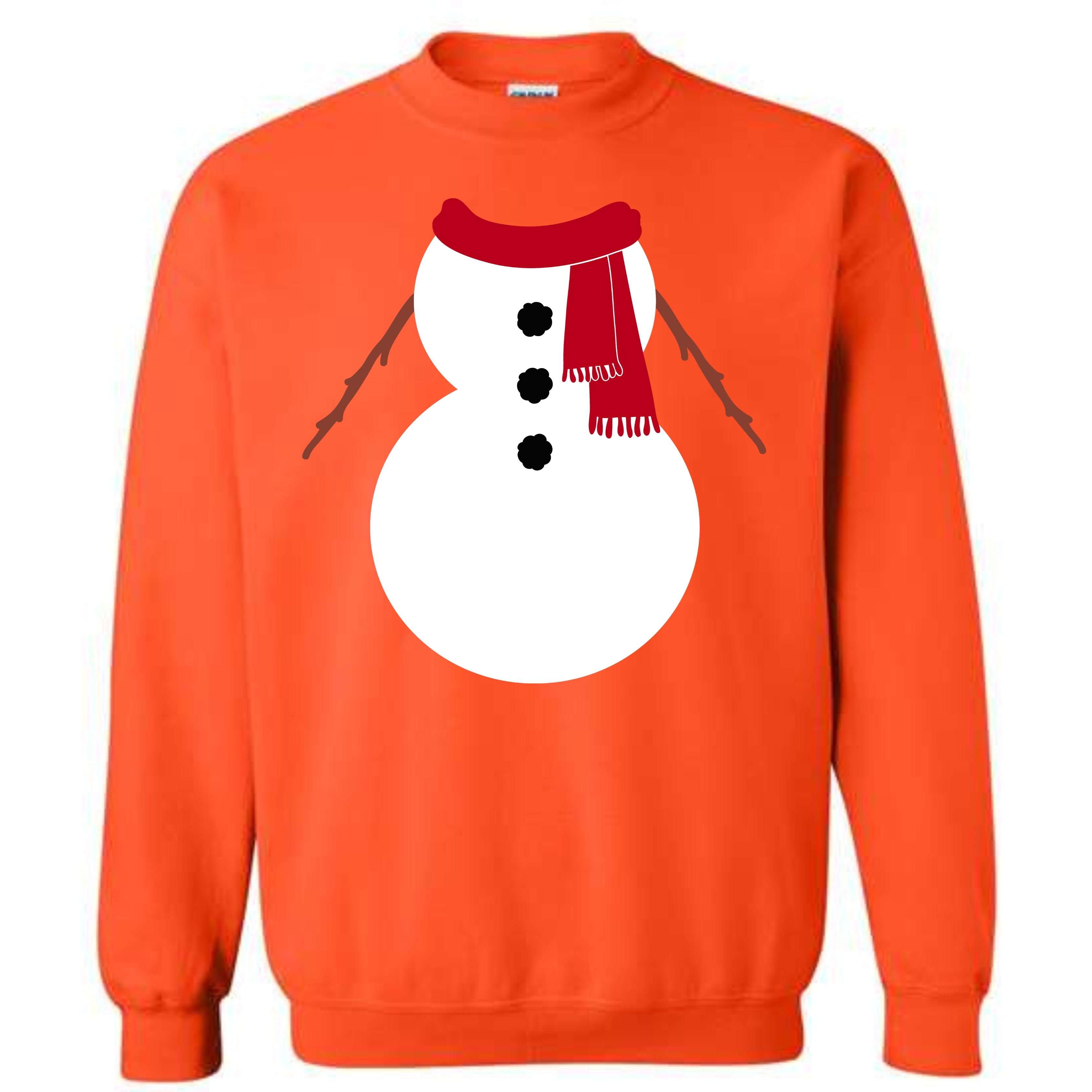 Christmas Red Snowman Suit Costume Crewneck Sweatshirt