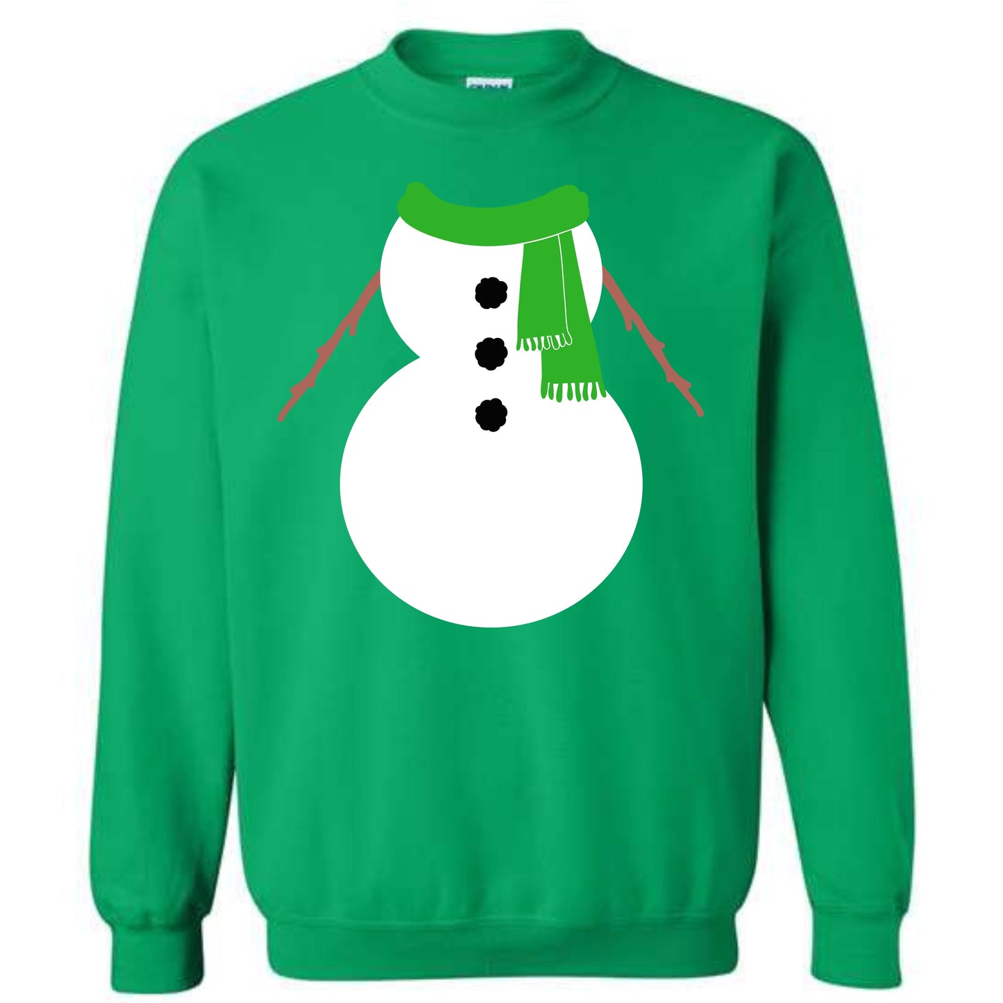 Christmas Green Snowman Suit Costume Crewneck Sweatshirt