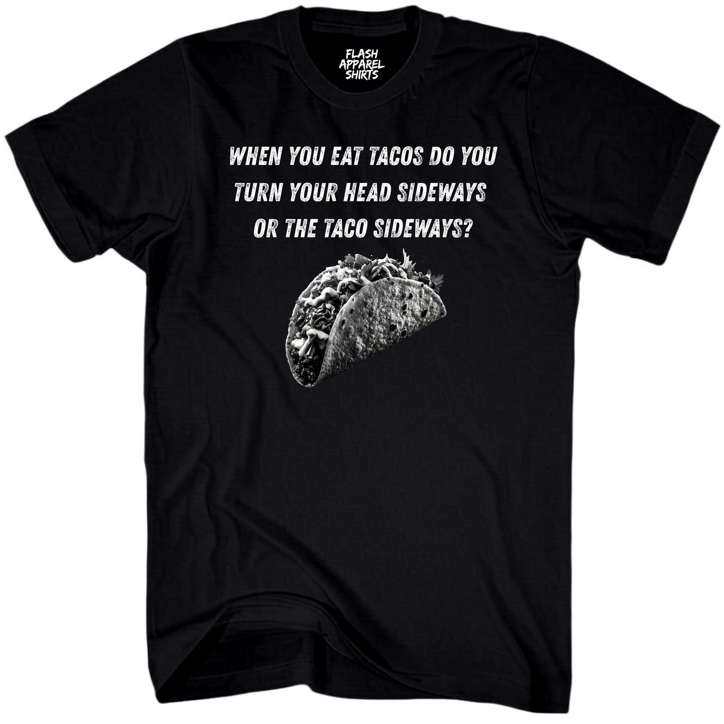 Mens Novelty Shirt Eat Tacos Sideways T-Shirt Funny Retro Vintage Tee Graphic Fathers Day Holiday Spirit Party Gift Small to 5XL