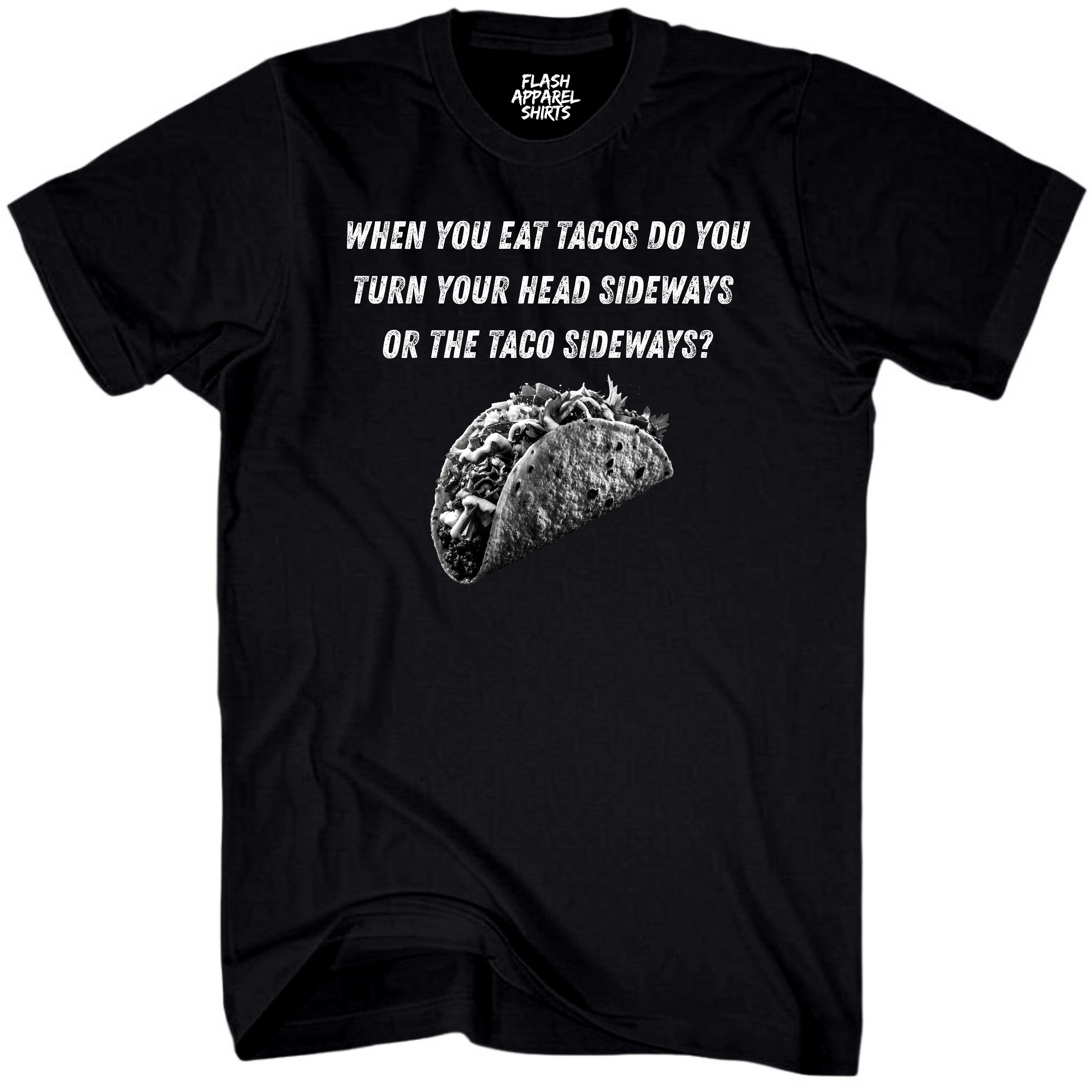 Mens Novelty Shirt Eat Tacos Sideways T-Shirt Funny Retro Vintage Tee Graphic Fathers Day Holiday Spirit Party Gift Small to 5XL