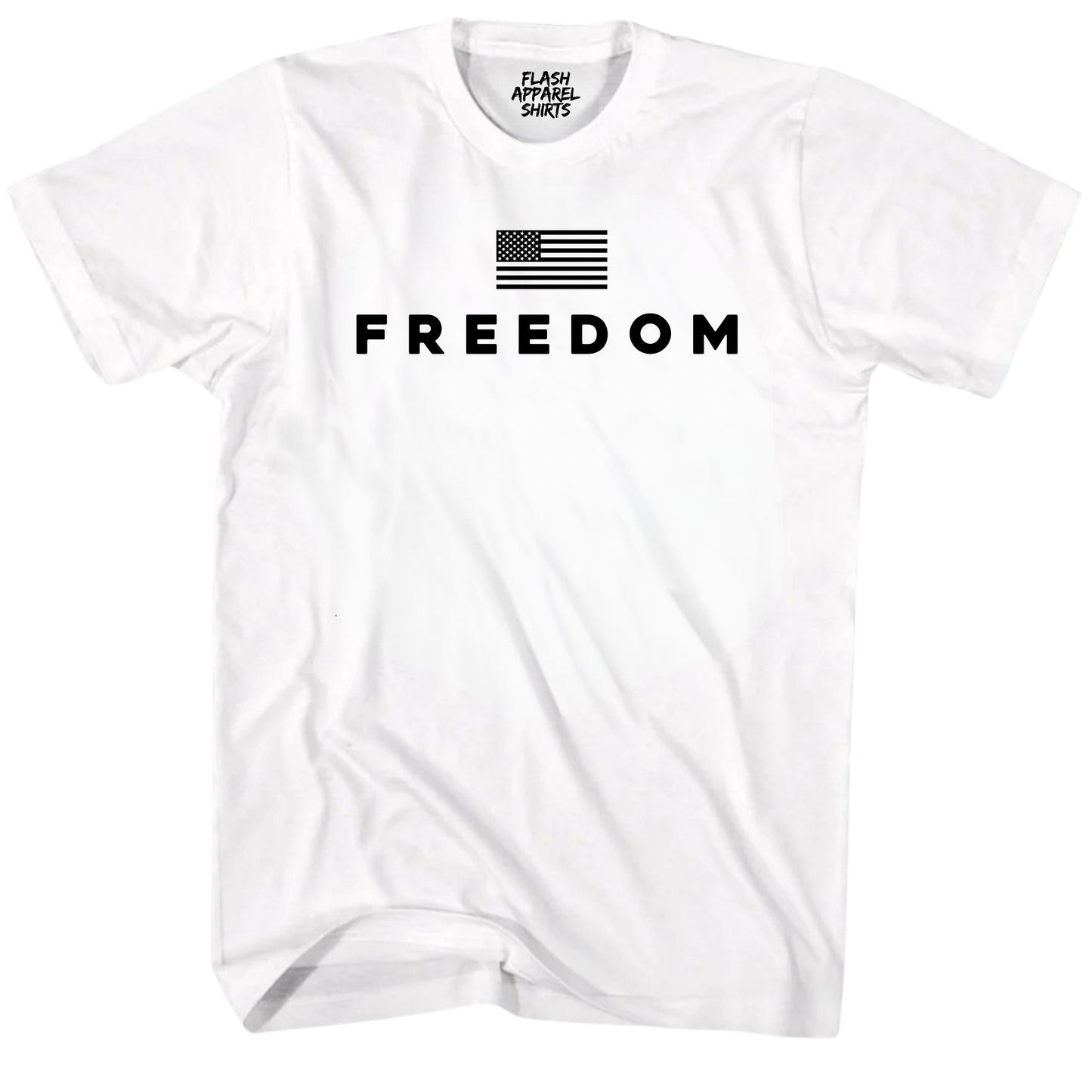 Freedom Shirt Freedom Text Flag T Shirt for Men & Women Patriotic Men's Tshirts Graphic Tee Unisex Adult Tee