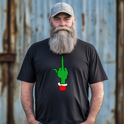 Funny Elf Shirt Green Finger Holiday Style Family Christmas Tee Costume T-Shirt