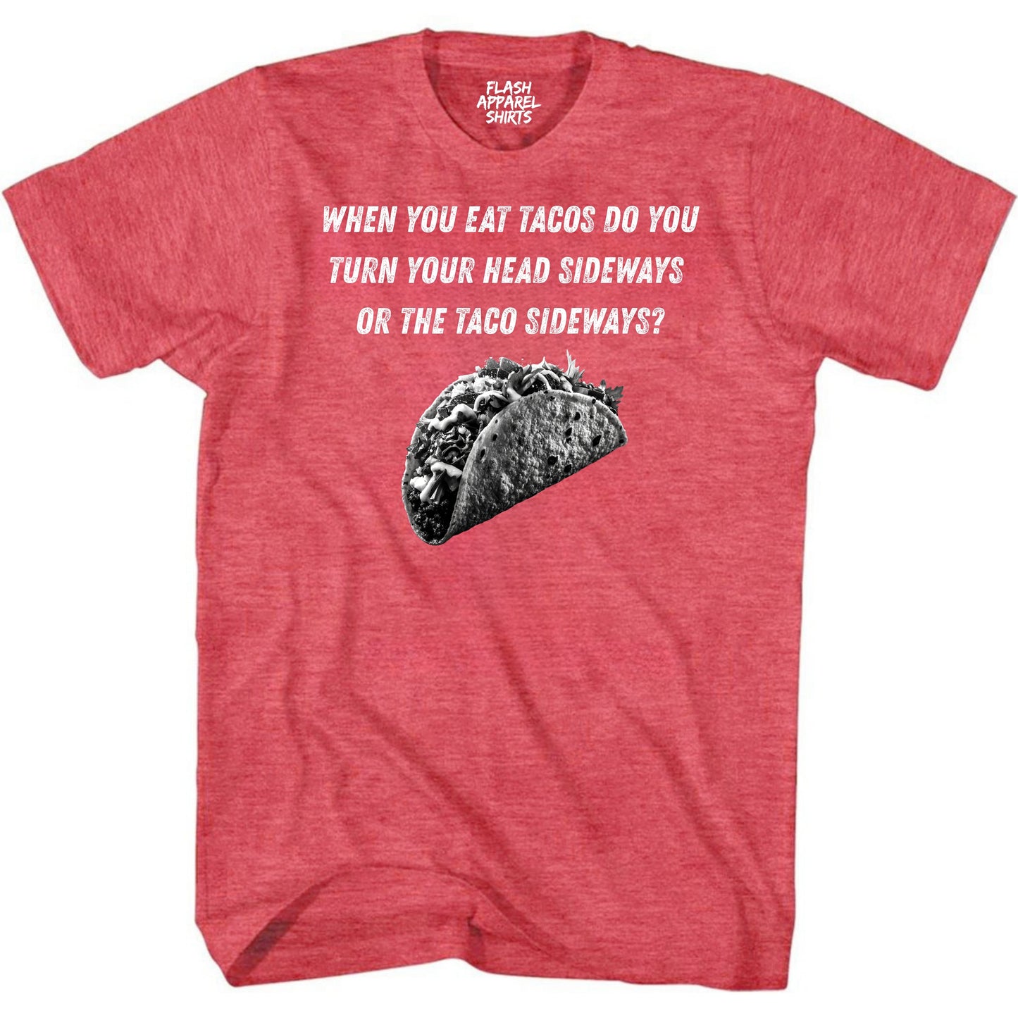 Mens Novelty Shirt Eat Tacos Sideways T-Shirt Funny Retro Vintage Tee Graphic Fathers Day Holiday Spirit Party Gift Small to 5XL