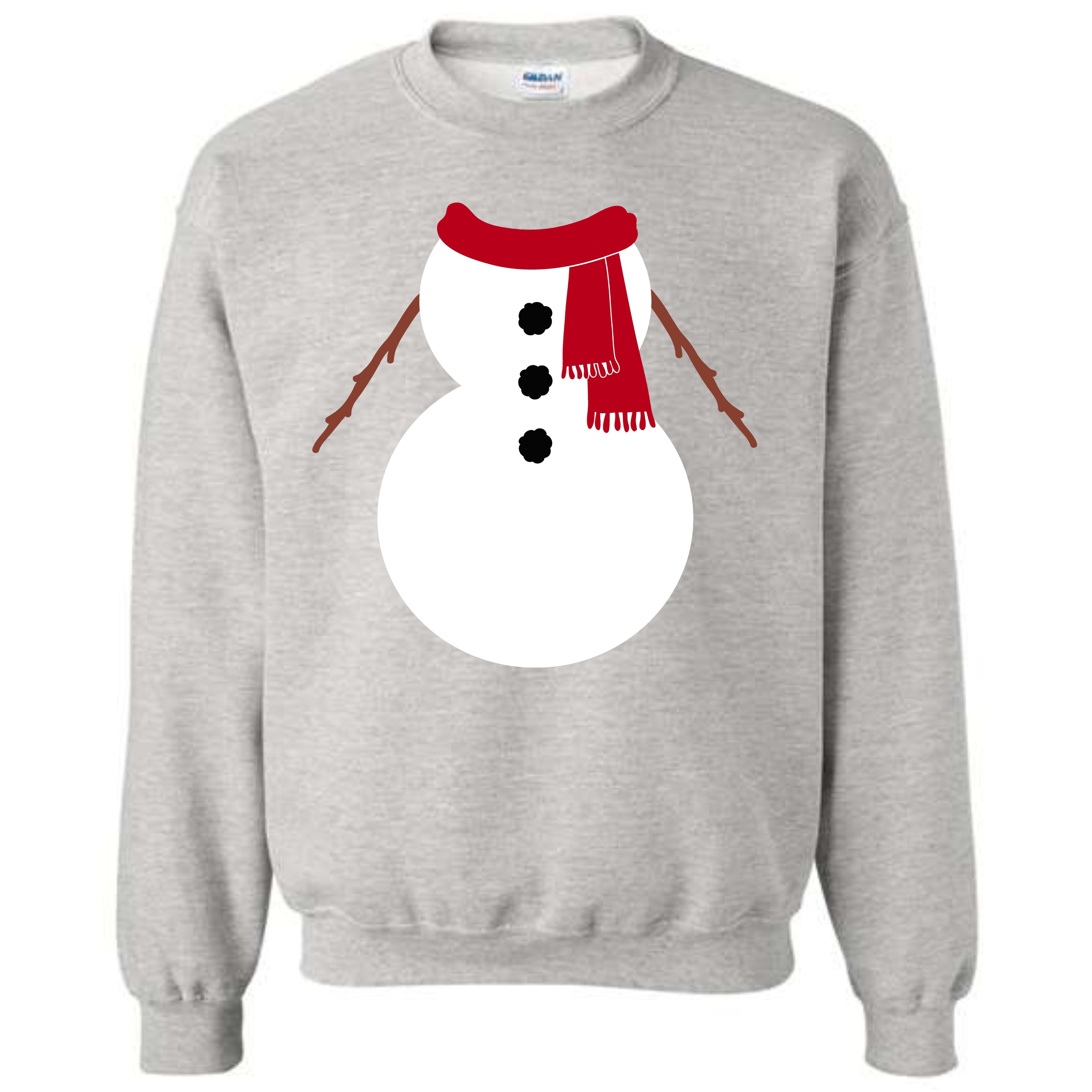 Christmas Red Snowman Suit Costume Crewneck Sweatshirt