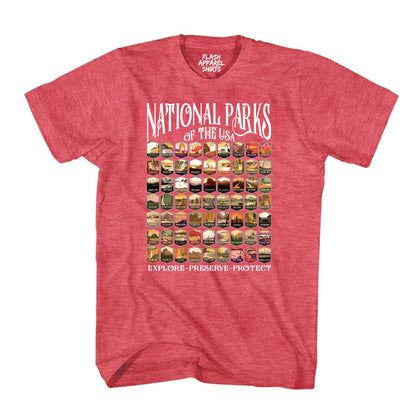 National Parks Shirt USA Explore Preserve Protect Park Collection Camping & Hiking T-Shirt Outdoor Wildlife Nature Tee
