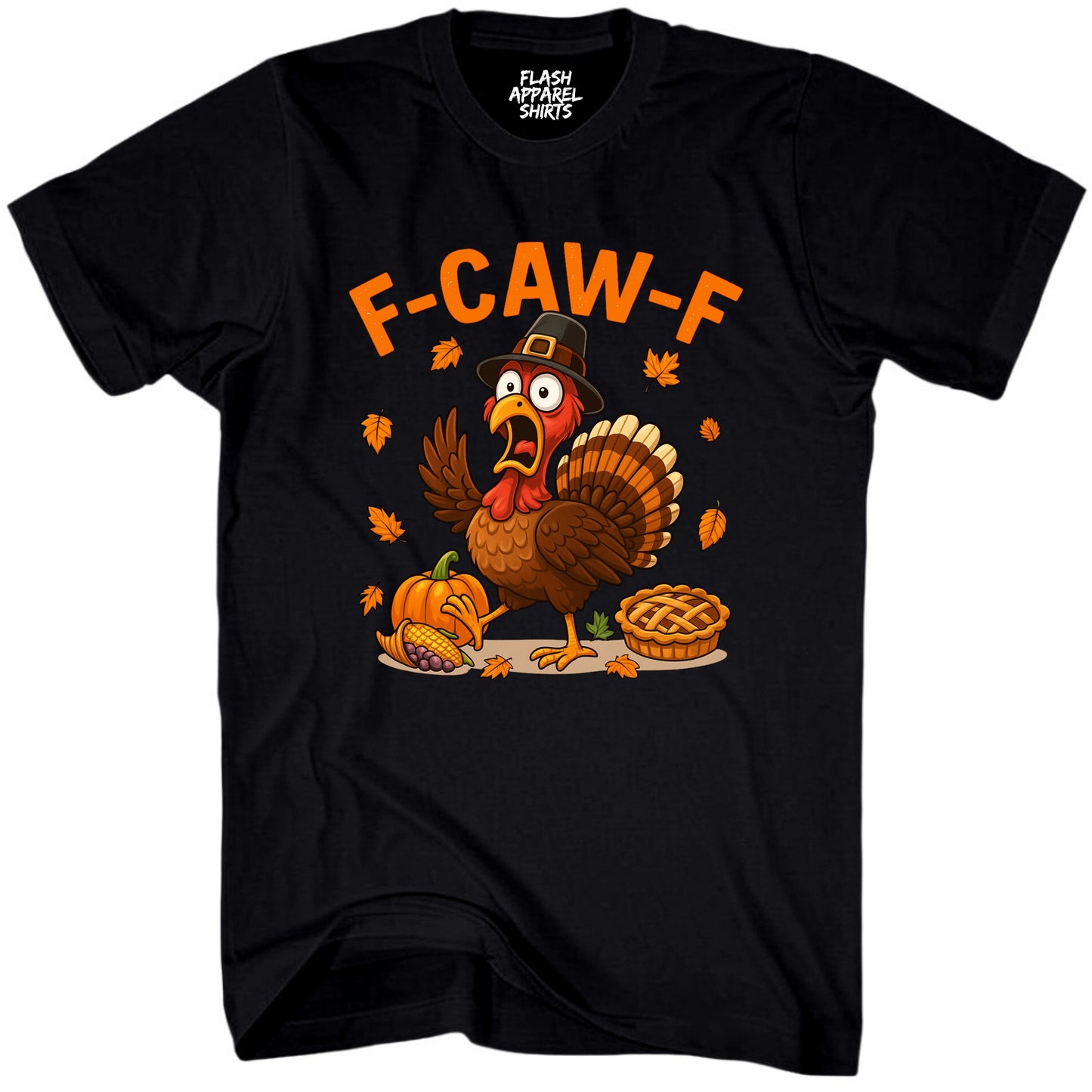 Caw Turkey Thanksgiving Shirt Gobble Bird Novelty T-Shirt Funny Adult Humor Gift Tee Shirts Men Women Small to 5XL