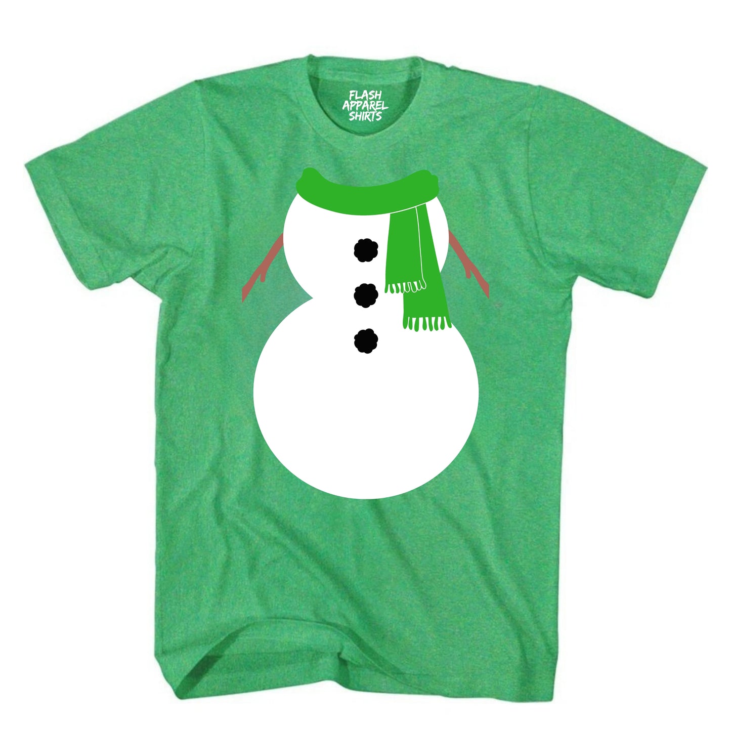 Christmas Snowman Shirt White Green Scarf Costume T-Shirt Snowman Costume Tee Suit Christmas Novelty Shirts Unisex