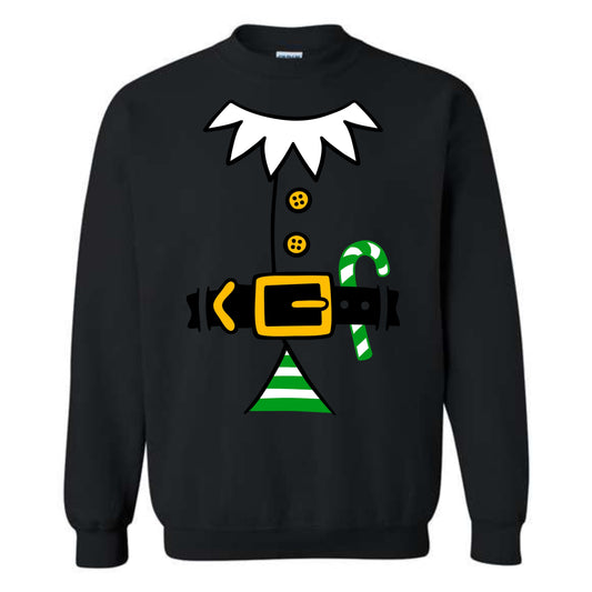 Christmas Green Elf Suit Costume Crewneck Sweatshirt