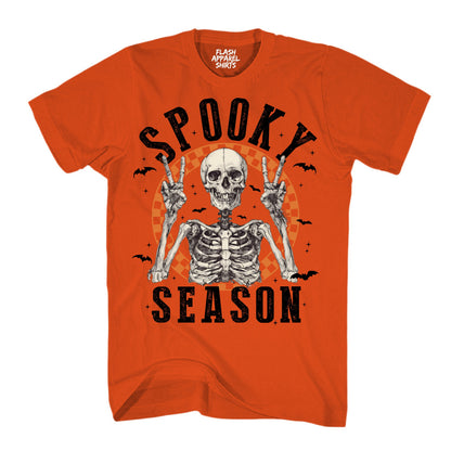 Halloween Shirt Vintage Retro Skeleton Scary Spooky Season Funny Tee Costume T-Shirt Novelty Gift T Shirt