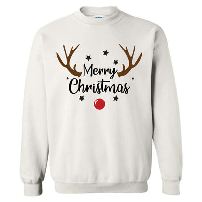 Merry Christmas Reindeer Costume Crewneck Sweatshirt