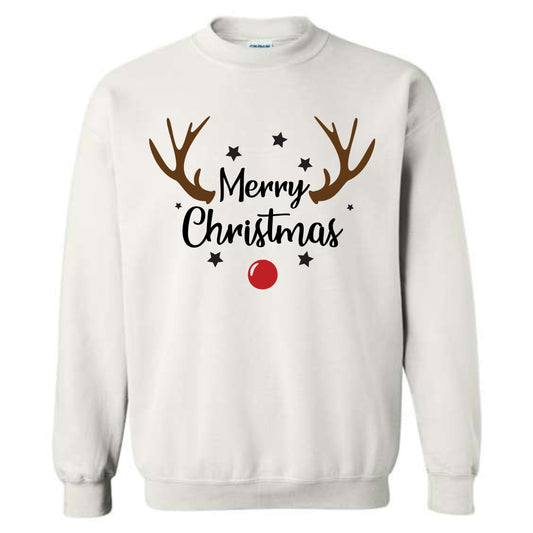Merry Christmas Reindeer Costume Crewneck Sweatshirt