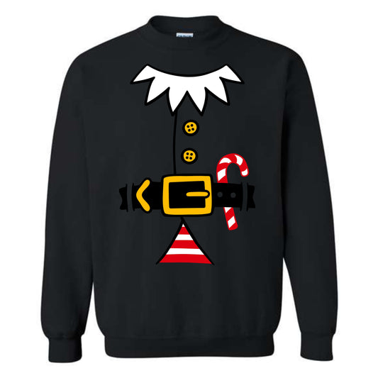 Christmas Red Elf Suit Costume Crewneck Sweatshirt