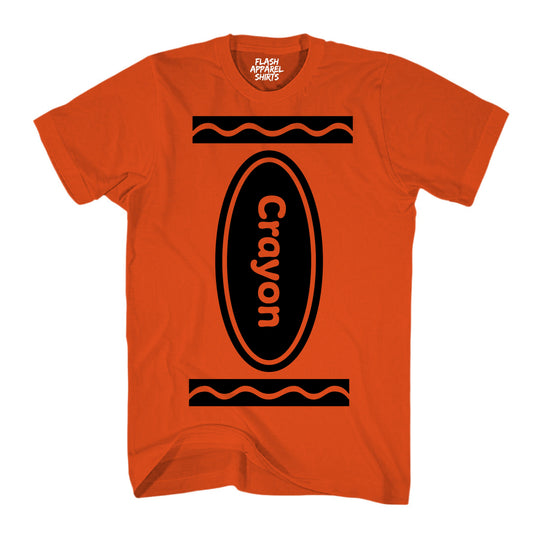 Crayon Costume Shirt Halloween Shirt Party Tee Unisex Vintage Retro Funny T-Shirt Novelty Gift T Shirt