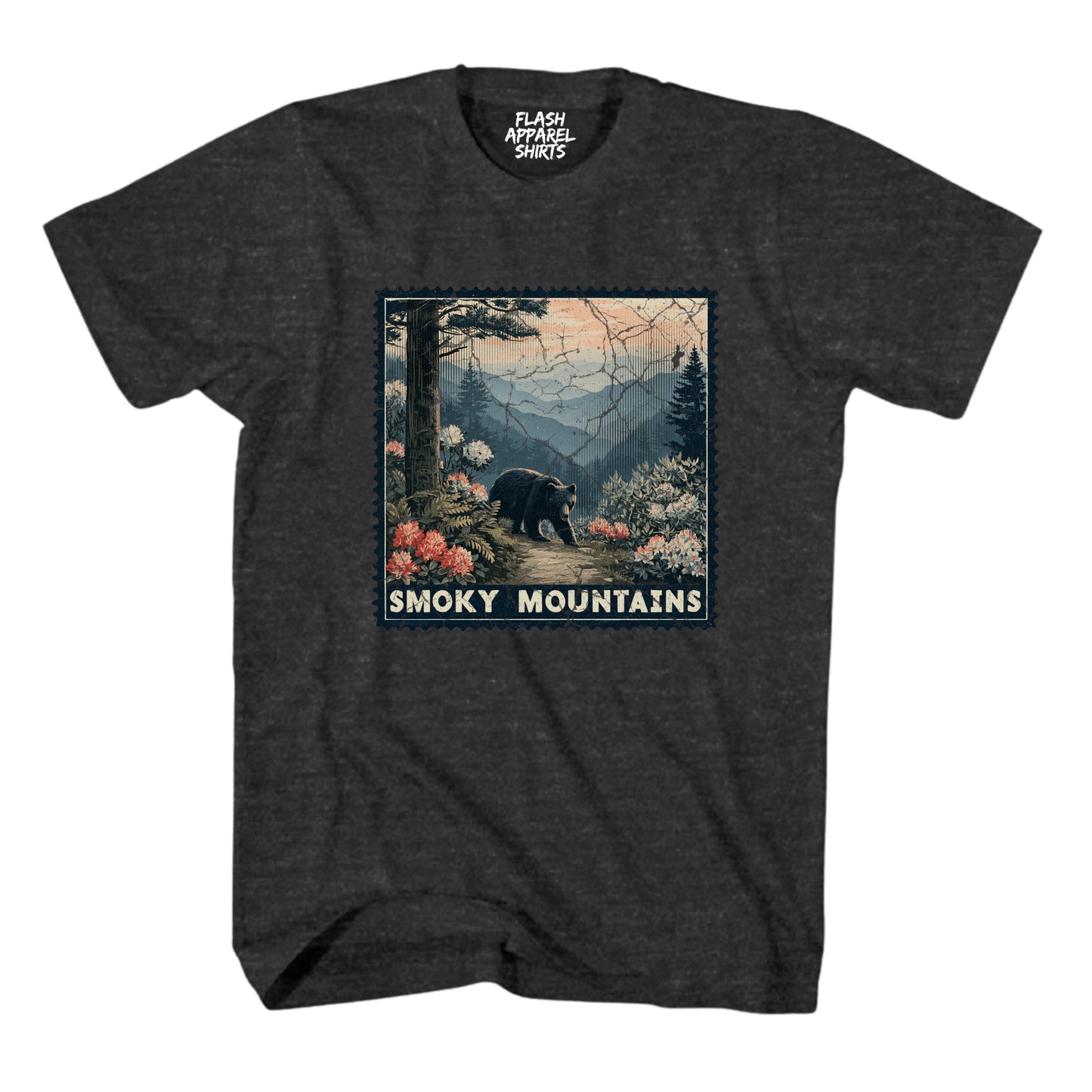 Great Smoky Mountain National Park Shirt Stamp TShirt USA Camping Hiking T-Shirt Outdoor Wildlife Nature Tee