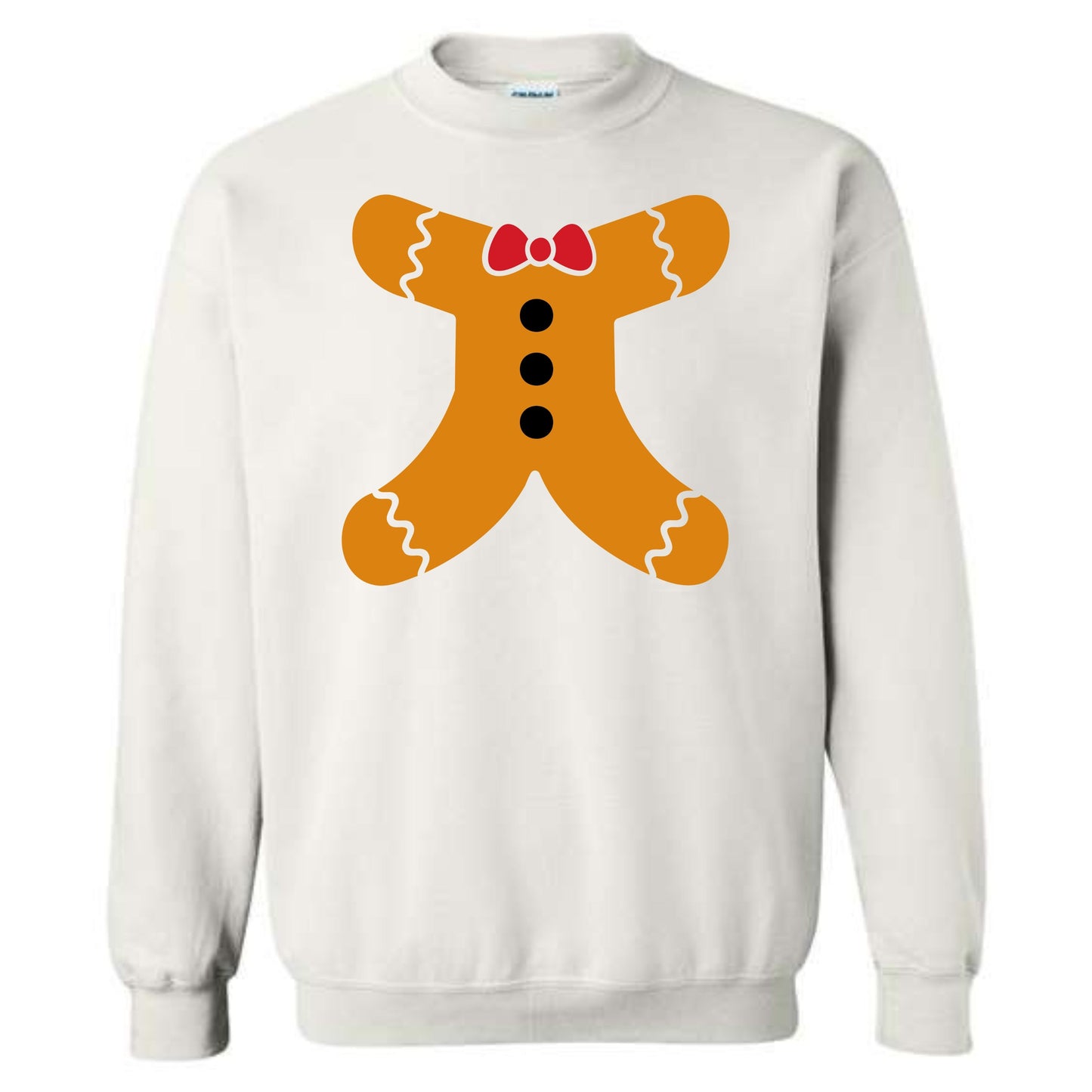 Christmas Gingerbread Man Body Holiday Crewneck Sweatshirt