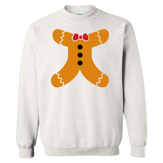 Christmas Gingerbread Man Body Holiday Crewneck Sweatshirt