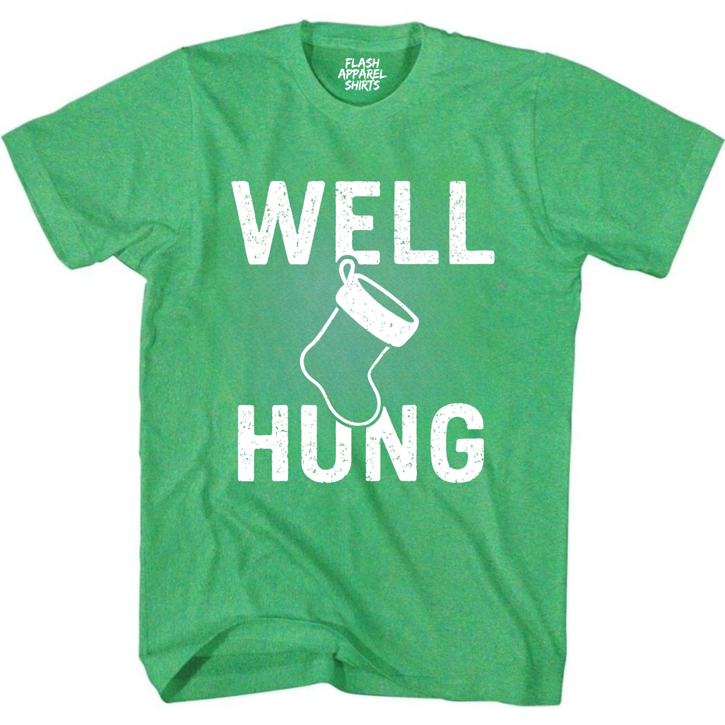 Merry Christmas Well Hung Novelty Shirt Funny Unisex Holiday T-Shirt Spirit Tee Party Gift Size Small to 5XL