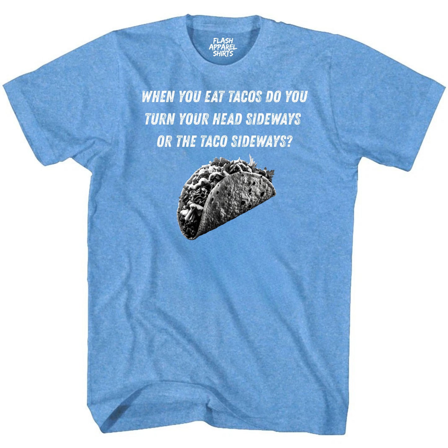 Mens Novelty Shirt Eat Tacos Sideways T-Shirt Funny Retro Vintage Tee Graphic Fathers Day Holiday Spirit Party Gift Small to 5XL