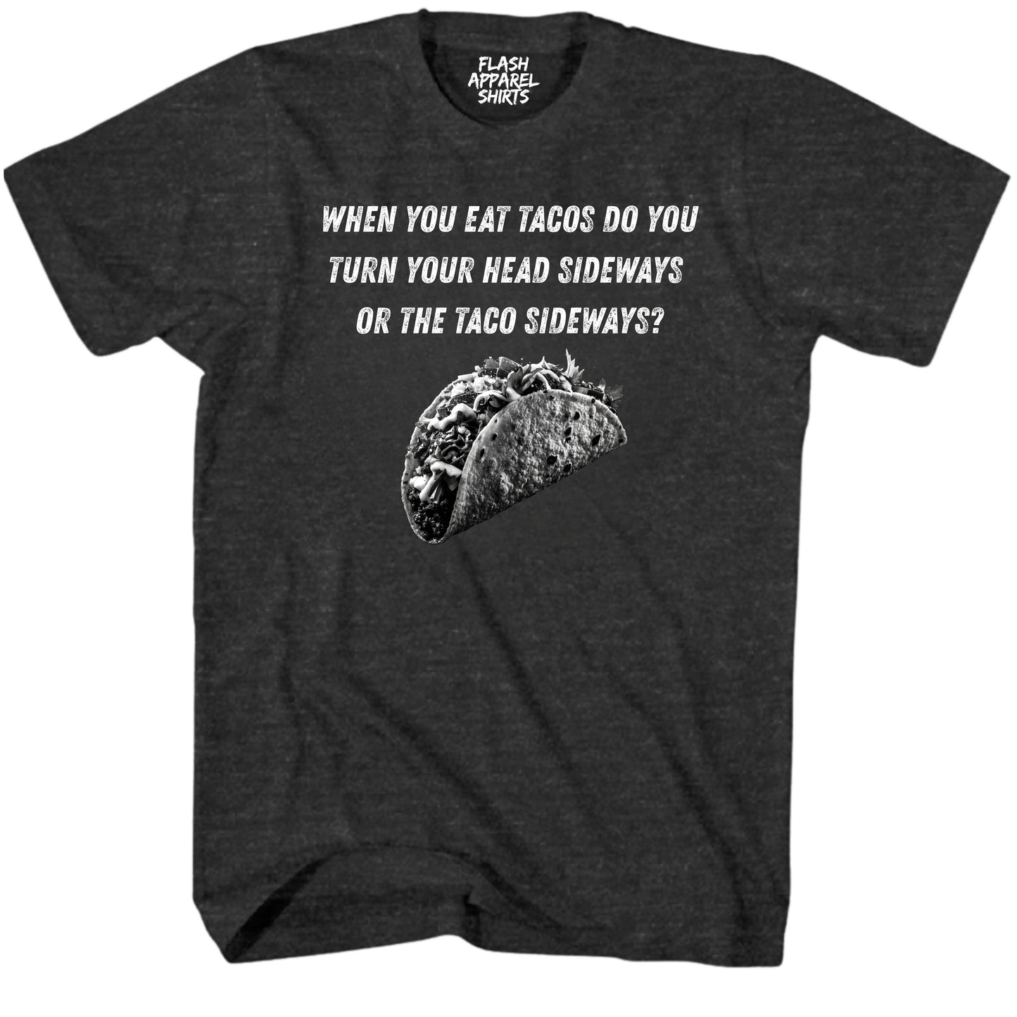 Mens Novelty Shirt Eat Tacos Sideways T-Shirt Funny Retro Vintage Tee Graphic Fathers Day Holiday Spirit Party Gift Small to 5XL