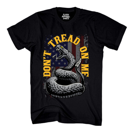 Don't Tread on Me USA Gadsden Flag Snake We the People T Shirt Patriotic Graphic Tee Shirt