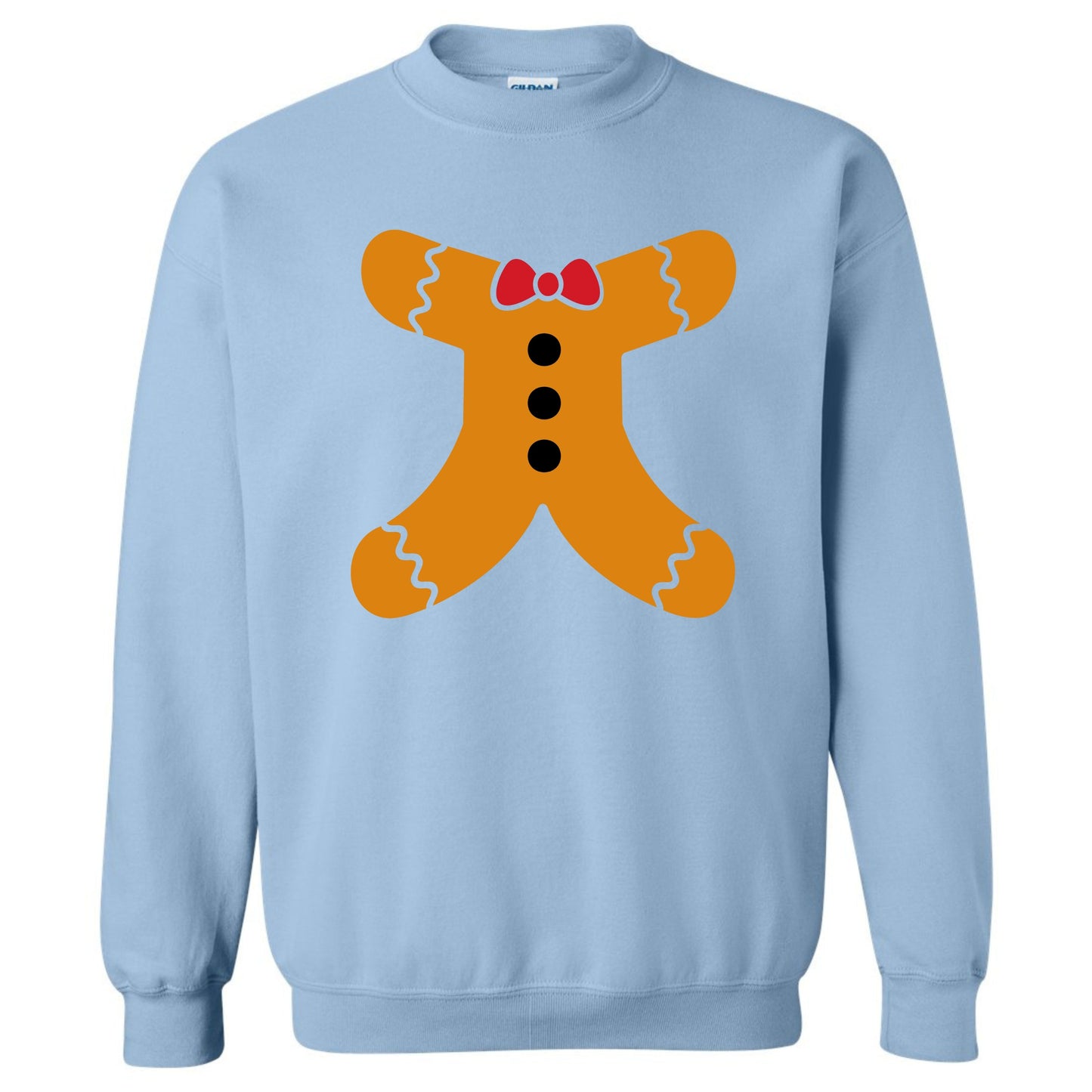 Christmas Gingerbread Man Body Holiday Crewneck Sweatshirt