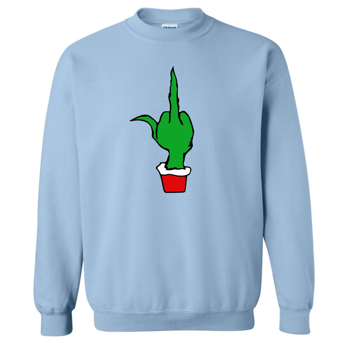 Christmas Green Finger Holiday Crewneck Sweatshirt