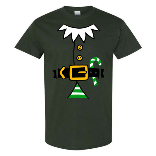 Christmas Green Elf Suit Costume T-Shirt