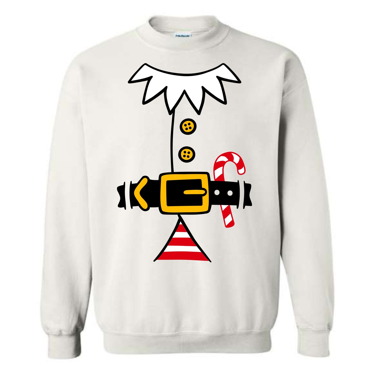 Christmas Red Elf Suit Costume Crewneck Sweatshirt