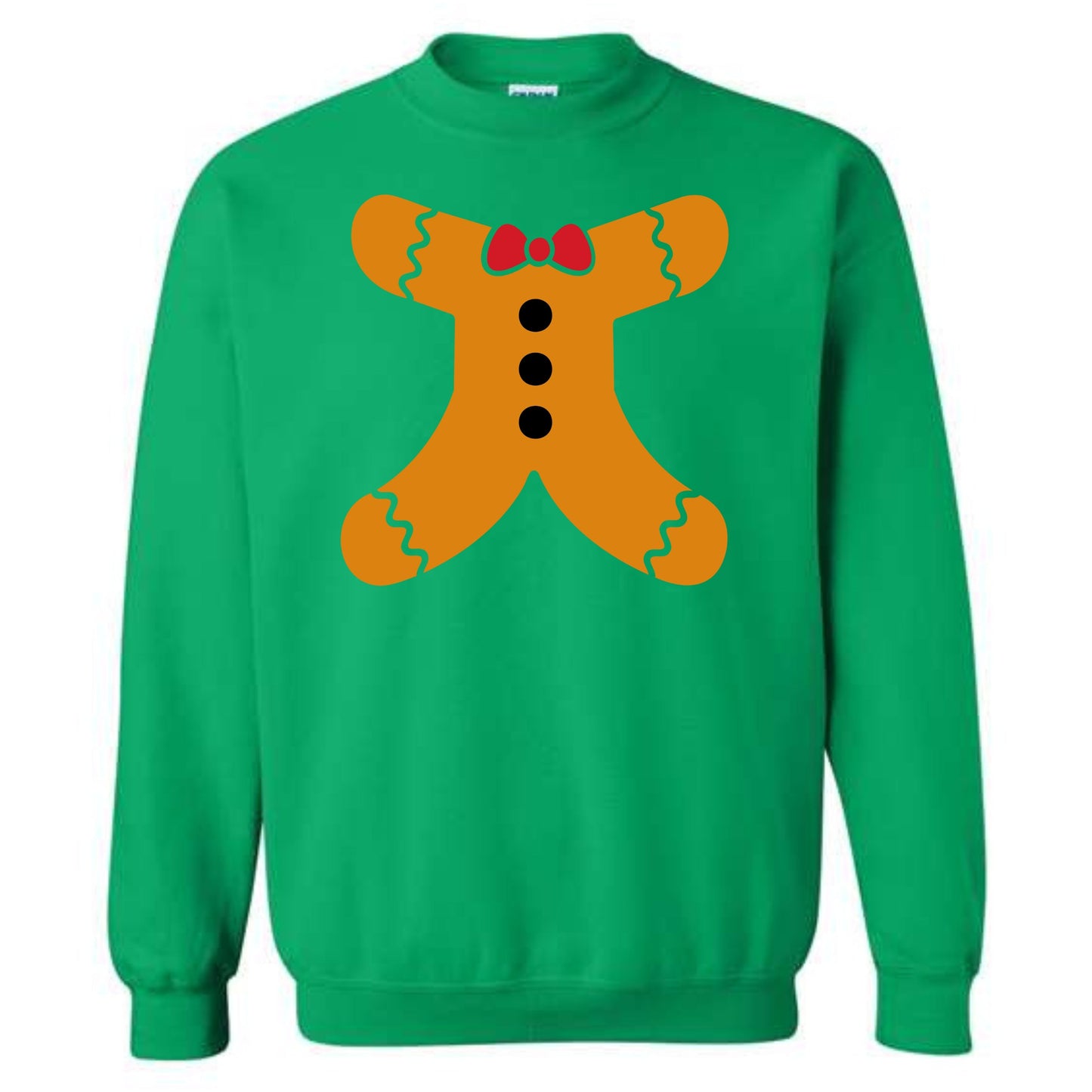 Christmas Gingerbread Man Body Holiday Crewneck Sweatshirt