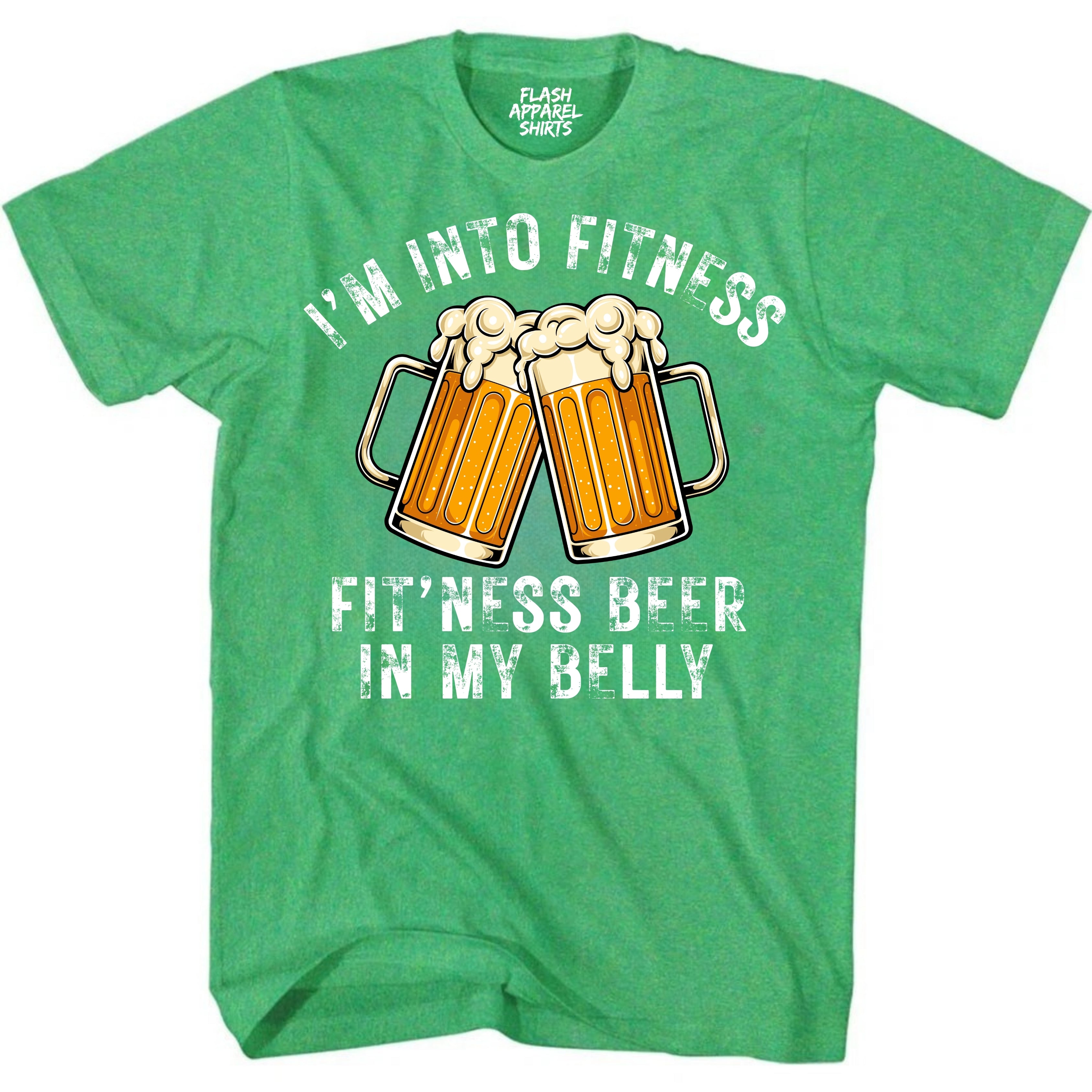 Mens Im Into Fitness Fitting This Beer in My Belly Shirt Funny Drinking Tee St Patricks Day T-Shirt Funny Tee for Men Small to 5XL