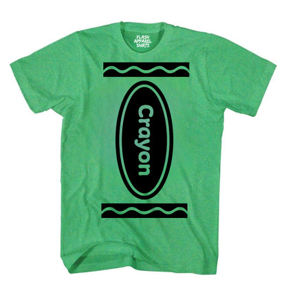 Crayon Costume Shirt Halloween Shirt Party Tee Unisex Vintage Retro Funny T-Shirt Novelty Gift T Shirt