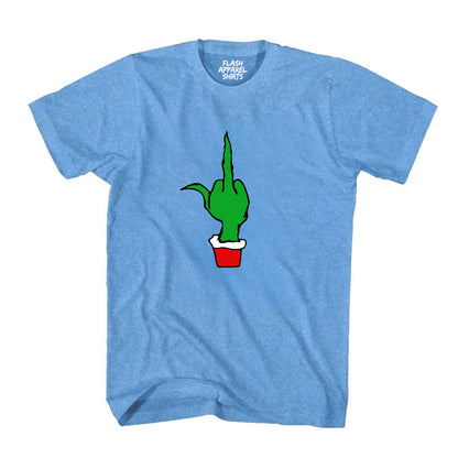 Funny Elf Shirt Green Finger Holiday Style Family Christmas Tee Costume T-Shirt