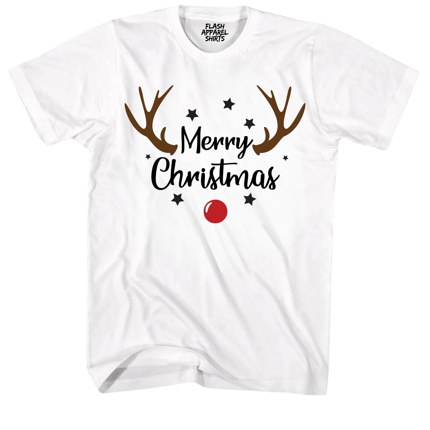 Merry Christmas Reindeer Costume T-Shirt Unisex Shirt Holiday Spirit Novelty Party Tee Size Small to 5XL