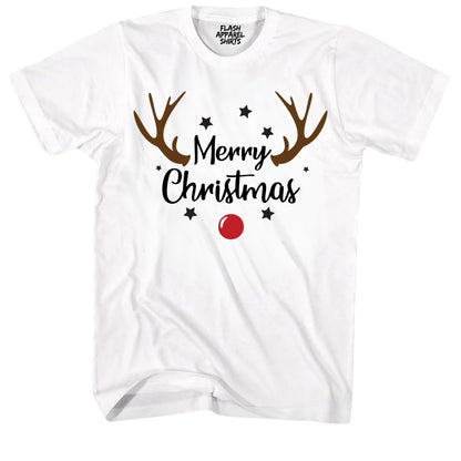 Merry Christmas Reindeer Costume T-Shirt Unisex Shirt Holiday Spirit Novelty Party Tee Size Small to 5XL