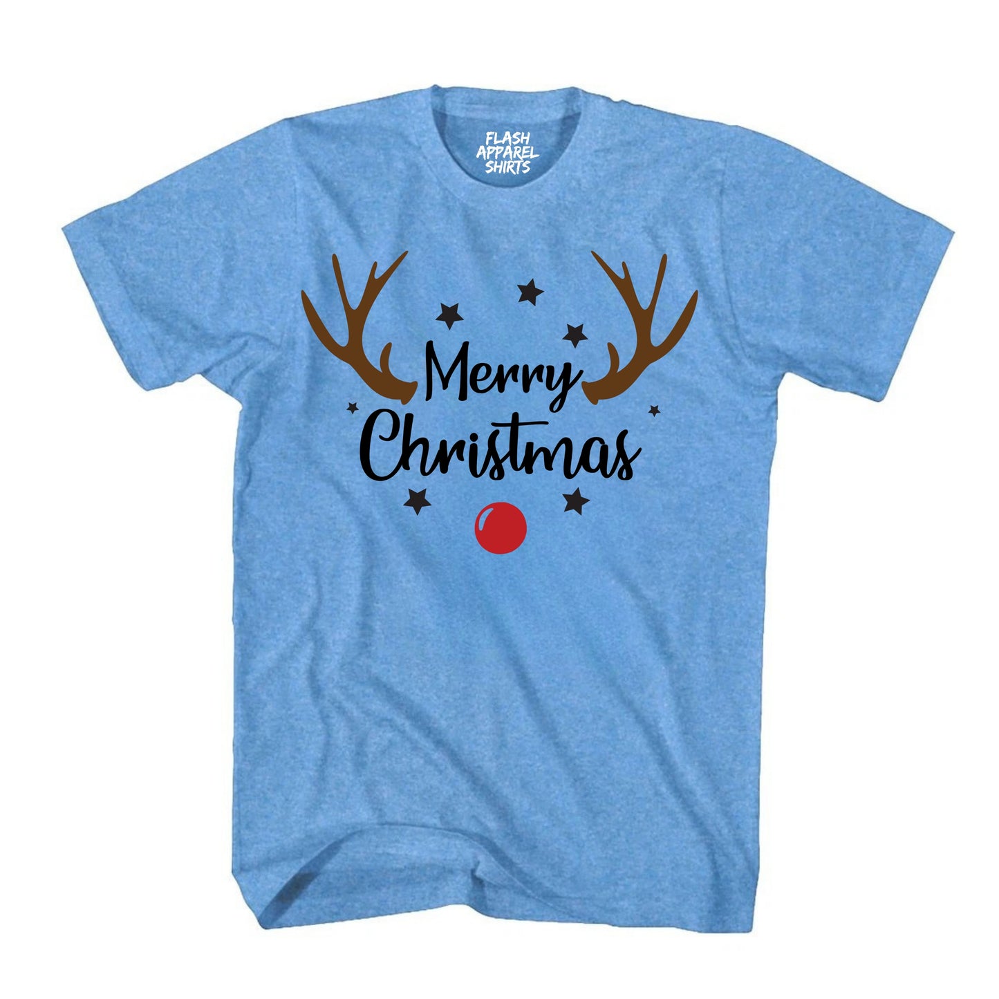 Merry Christmas Reindeer Costume T-Shirt Unisex Shirt Holiday Spirit Novelty Party Tee Size Small to 5XL
